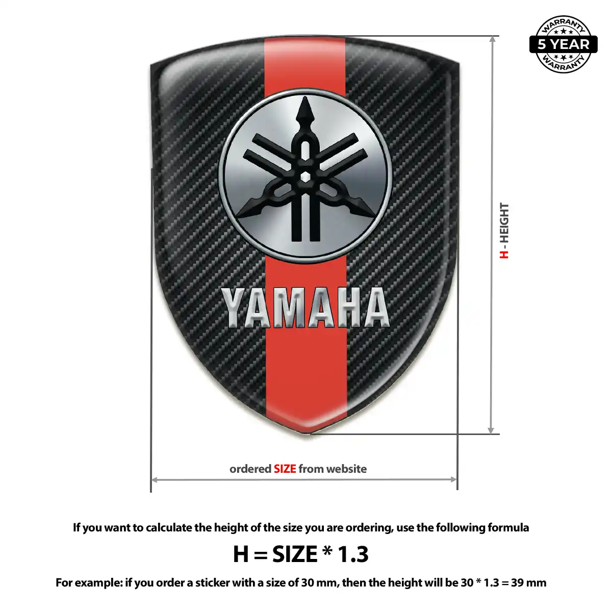 Yamaha Vehicle Logo Sticker Resin Luxe