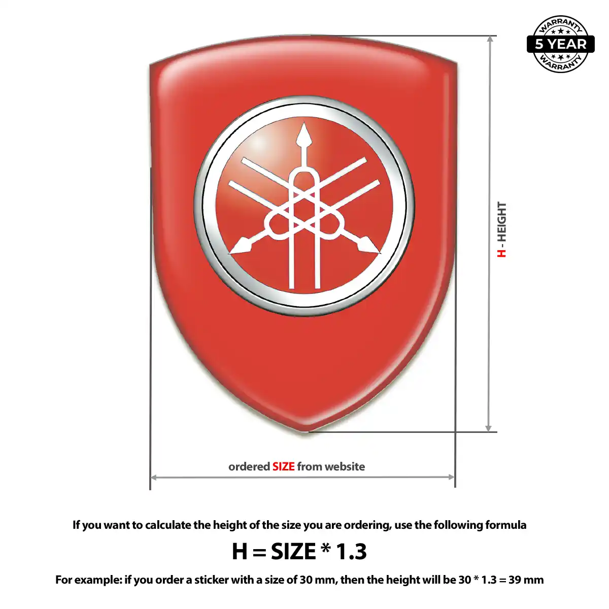 Yamaha Vehicle Logo Sticker Sleek Style